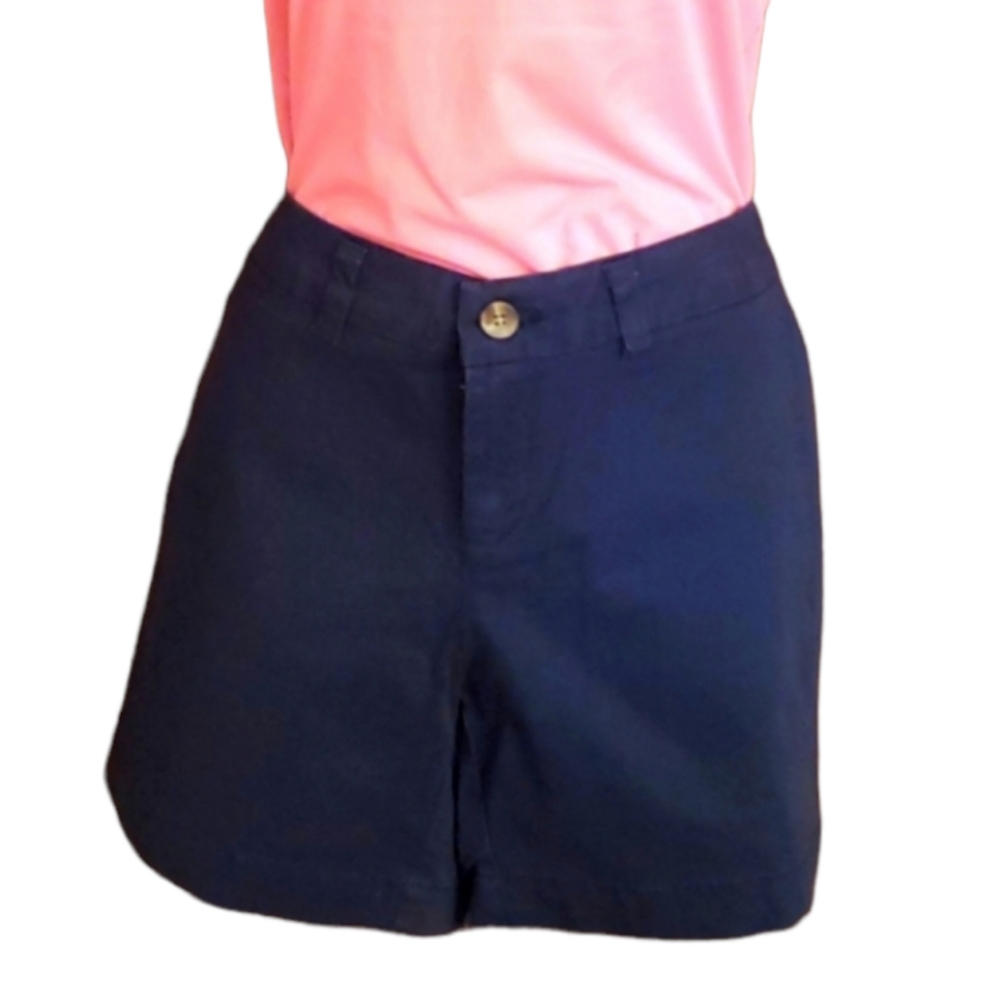 Faded Glory Women's Flat Front Navy Chino Shorts